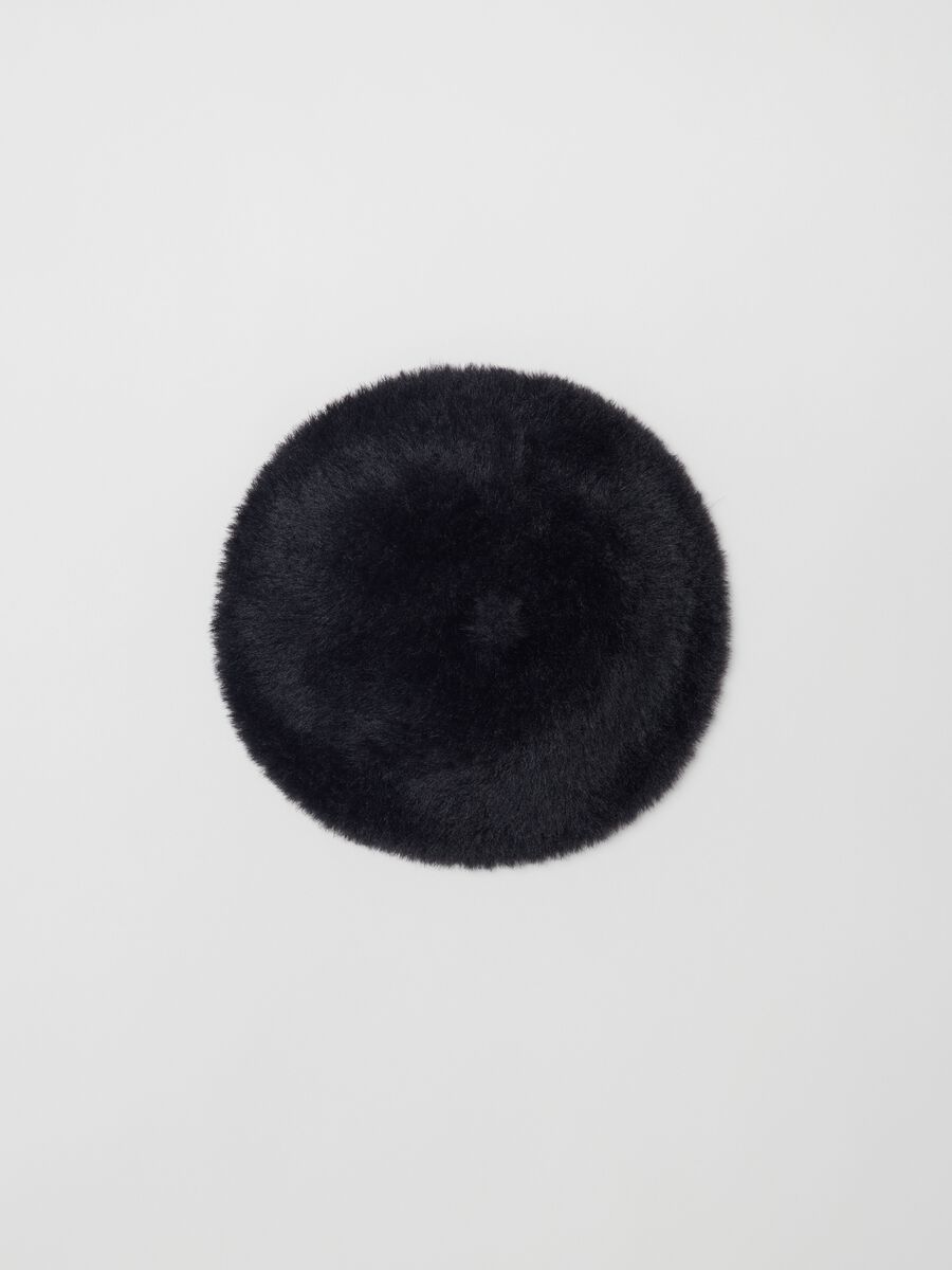 French beret in faux fur_0