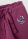 Purple pure cotton jogger trousers with Lilo & Stitch embroidery for baby girl_2