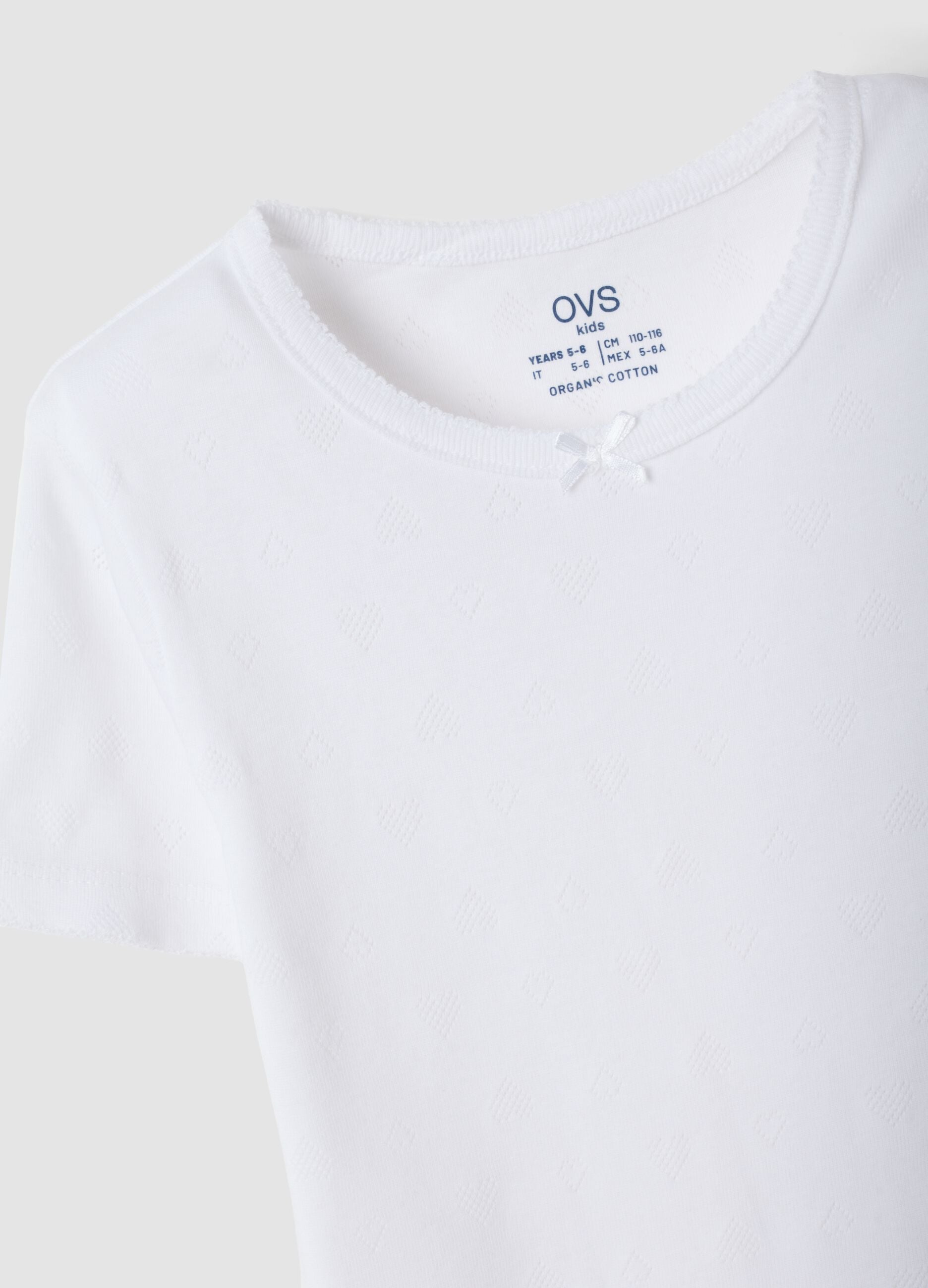 Bipack t-shirt rosa e bianca in puro cotone organico girocollo