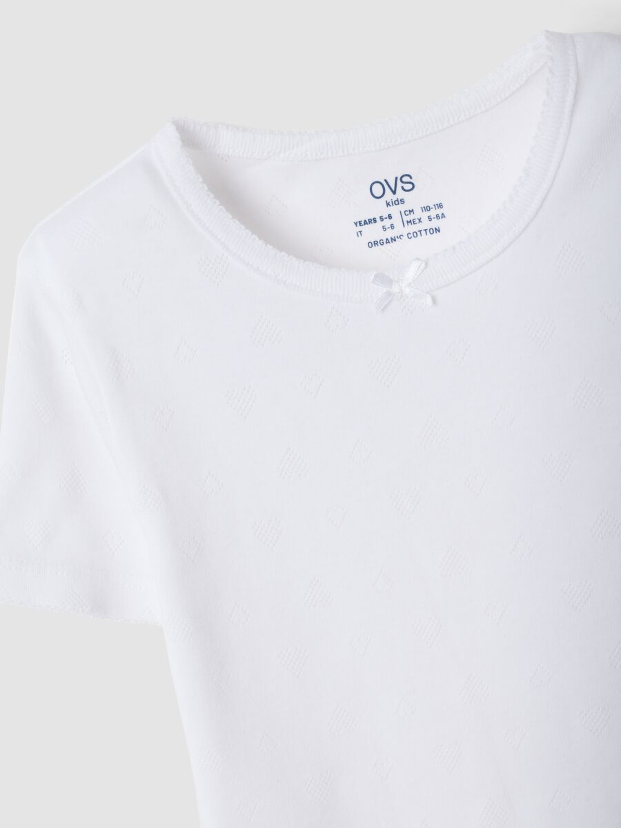 Bipack t-shirt rosa e bianca in puro cotone organico girocollo_2