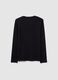 Boys' black long sleeve t-shirt in pure cotton regular fit_4