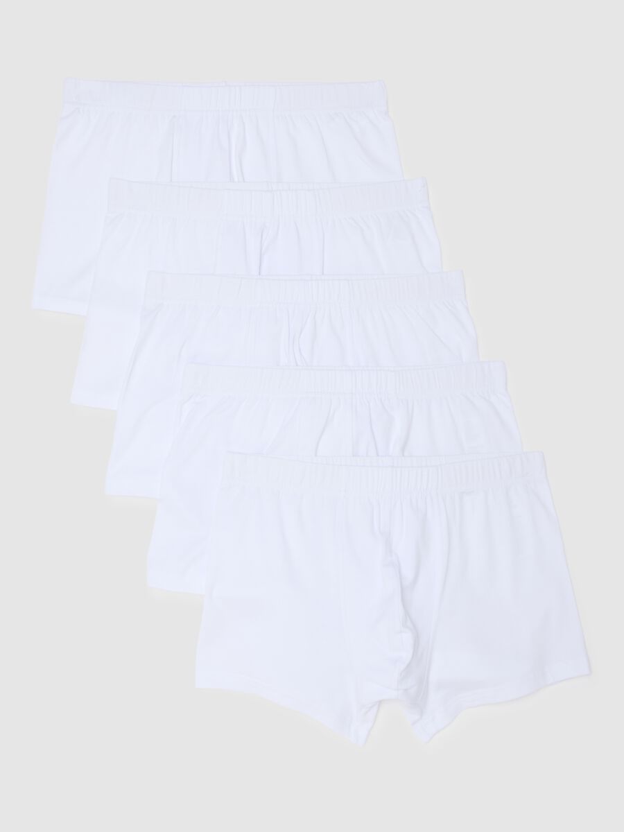 Multipack of white boxer shorts in stretch cotton regular fit_4