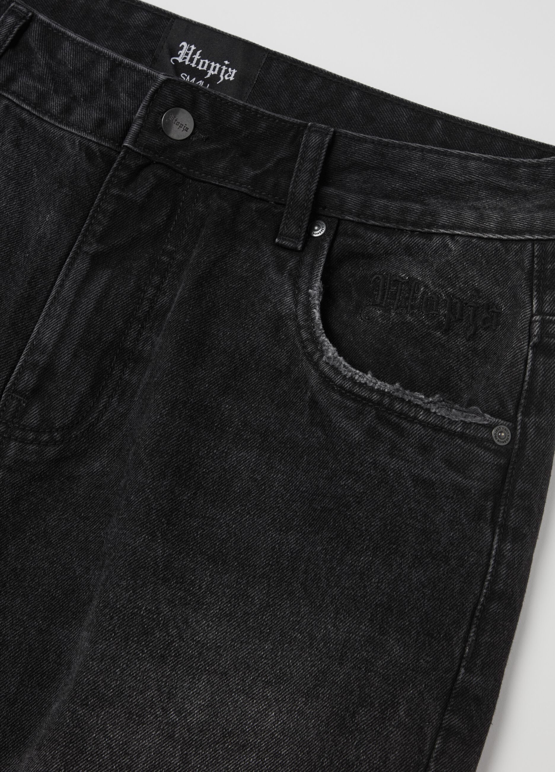 Baggy Denim Washed Black
