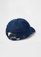 Denim baseball cap with logo embroidery_1