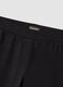 Black flare treggings in organic cotton and stretch viscose_1