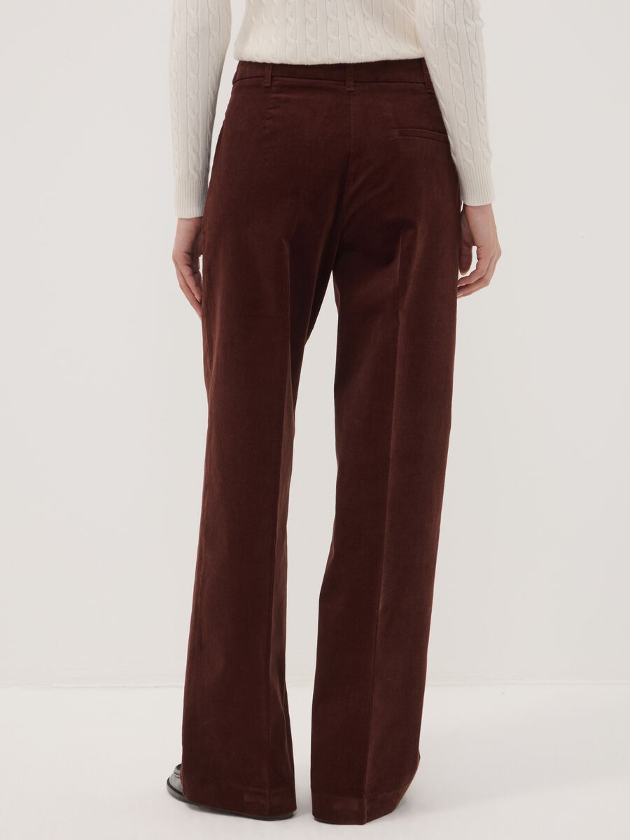 Braune The Iconic Pants Straight-Fit-Hose aus elastischer Baumwolle in Cordoptik_3