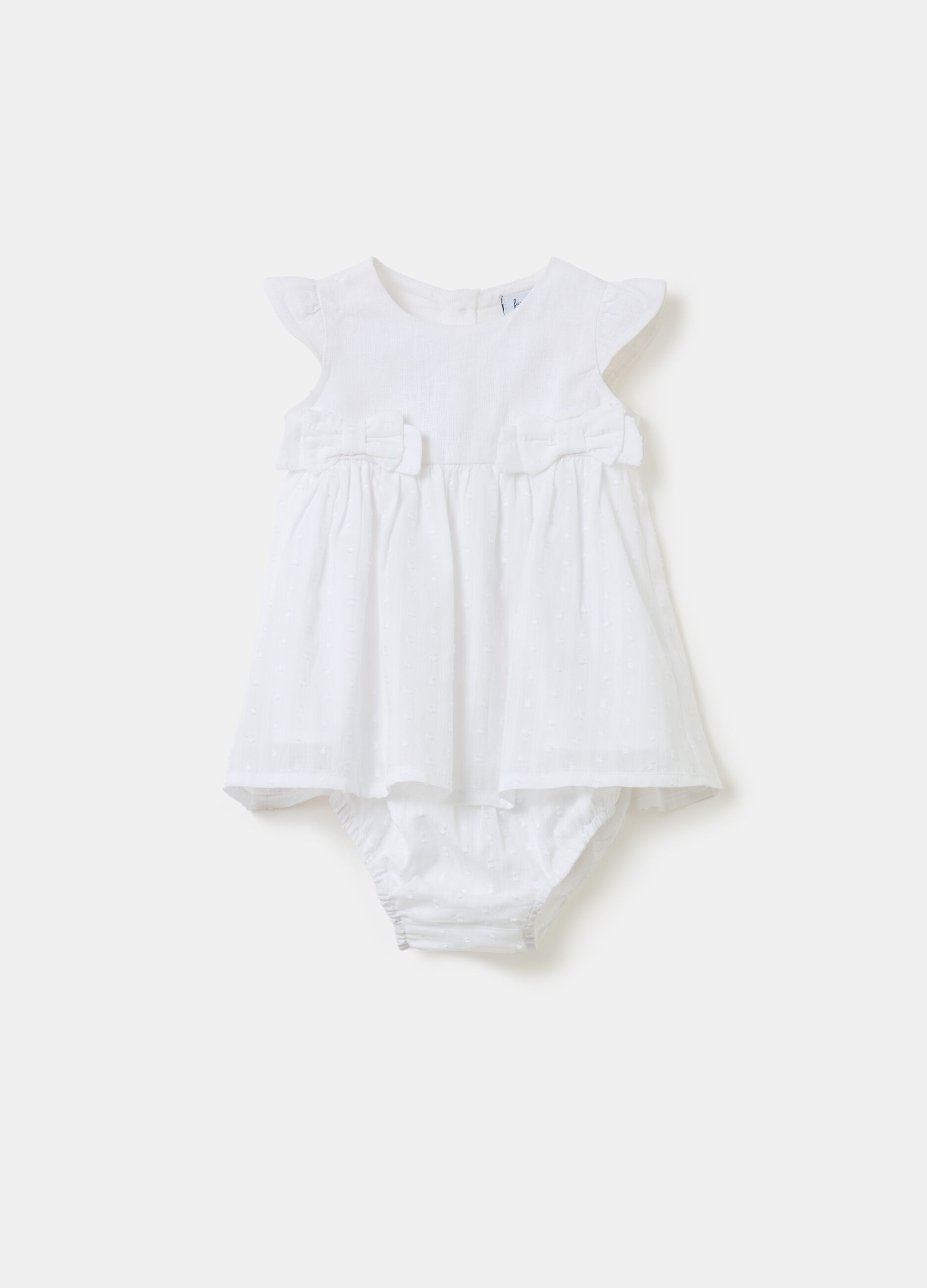 Cotton and linen dress and culottes set