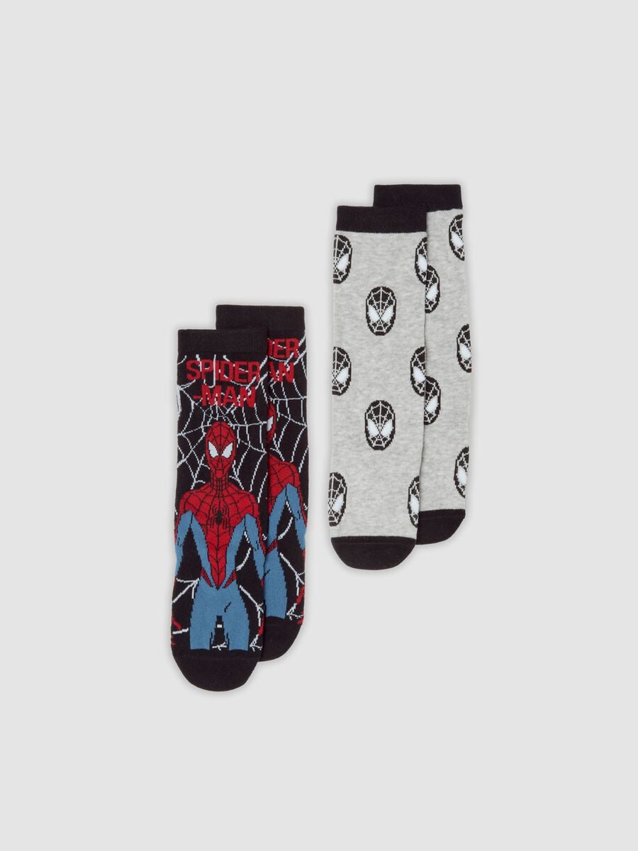 2-pack Marvel Spider-Man long socks in stretchy organic cotton_0