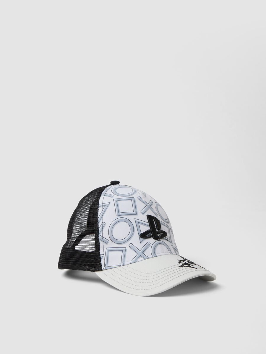 Black and white pure cotton baseball cap_0