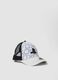 Black and white pure cotton baseball cap_0