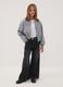 Girls&rsquo; black wide-leg jeans in pure cotton_1