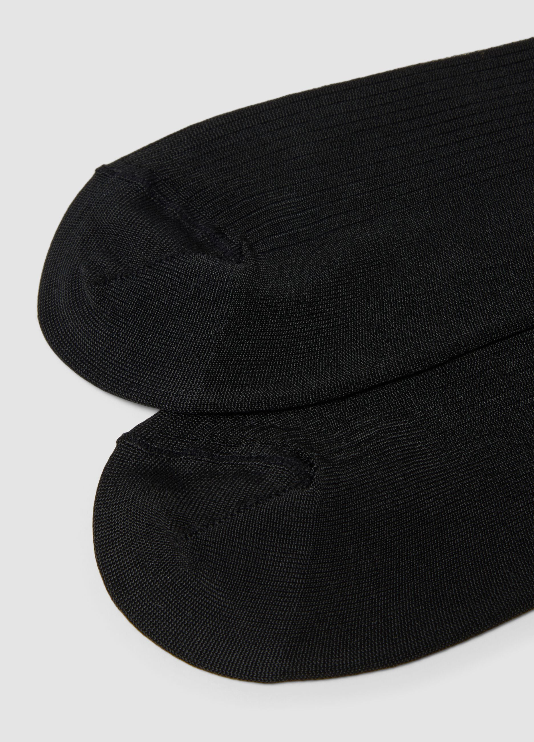 Lange schwarze Socken aus elastischer Viskose