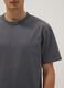 Grey crew neck T-shirt in pure cotton with relaxed fit_3