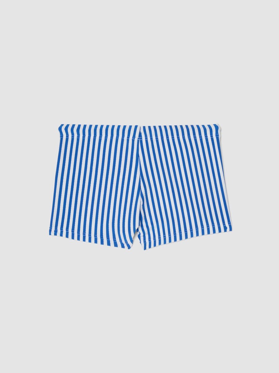 Blau-wei&szlig;e Stretch-Badeboxershorts_1