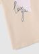T-shirt bege em algod&atilde;o puro regular fit com estampado para meninas_2