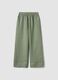Gr&uuml;ne Regular-Fit-Hose aus reinem Leinen_0