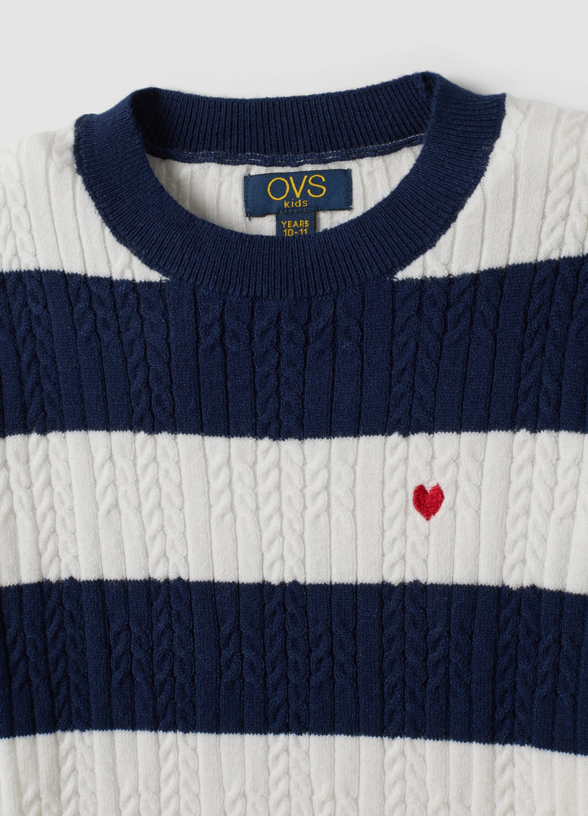 Girls&rsquo; multicolour striped viscose-blend boat-neck jumper