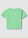 Girls' green pure cotton regular fit t-shirt with ice cream_1