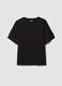 Black regular fit pure cotton t-shirt_4