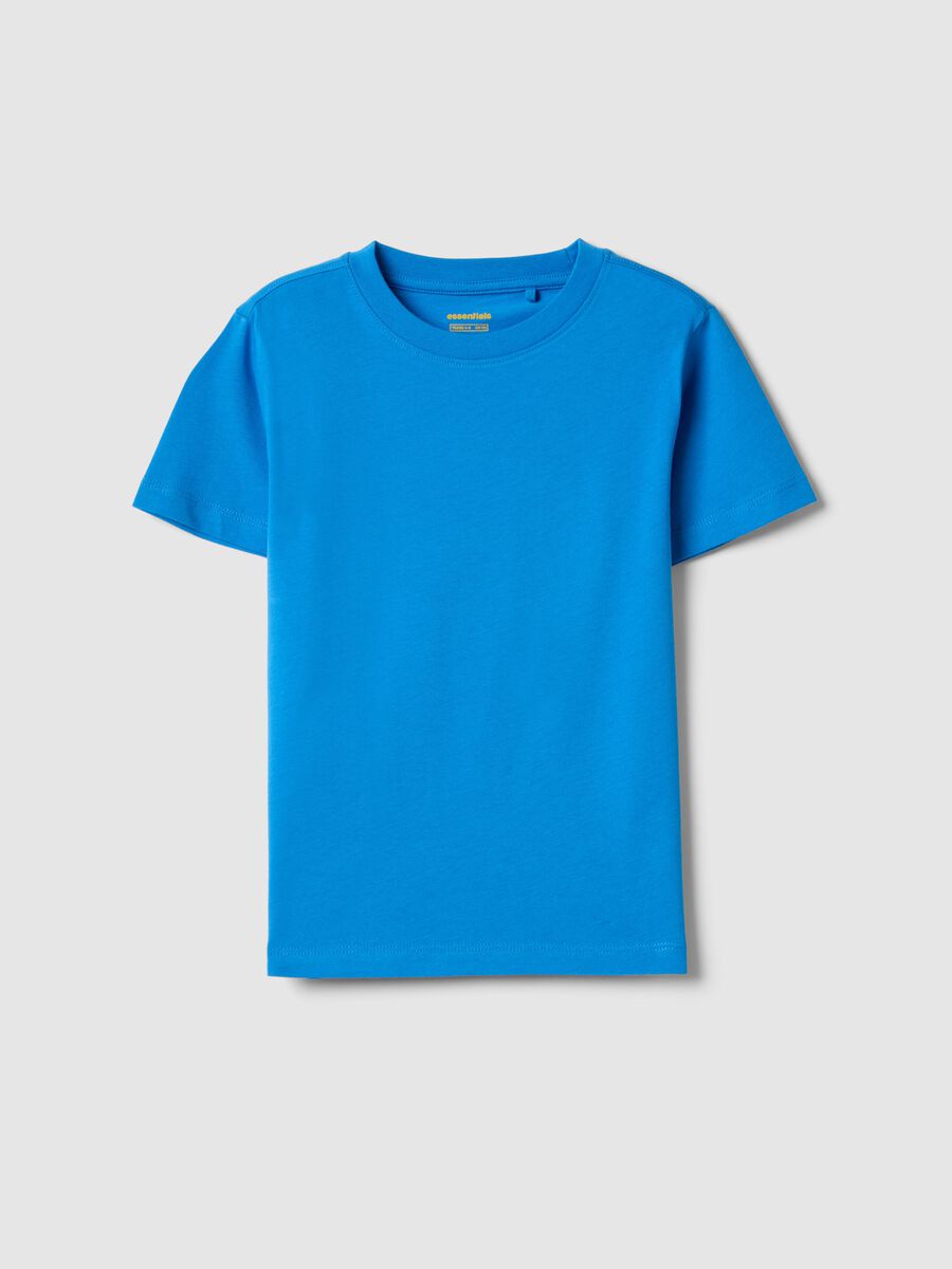 Sky blue pure cotton kids&rsquo; T-shirt, regular fit_0