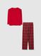 Girl's regular fit multicolour plaid pyjamas in pure cotton_1
