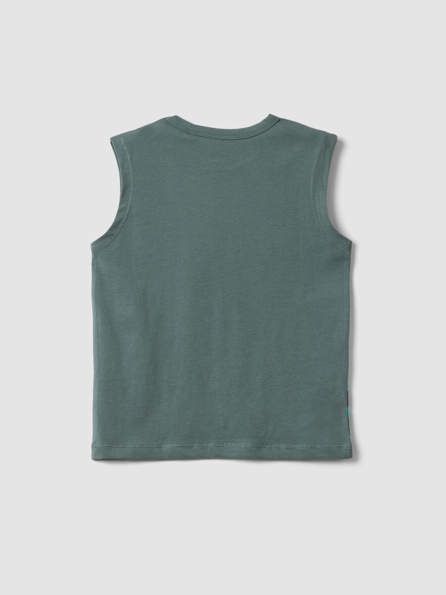 Green organic cotton vest top_1