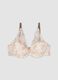 Reggiseno bralette beige imbottito in tessuto elasticizzato con pizzo floreale_0