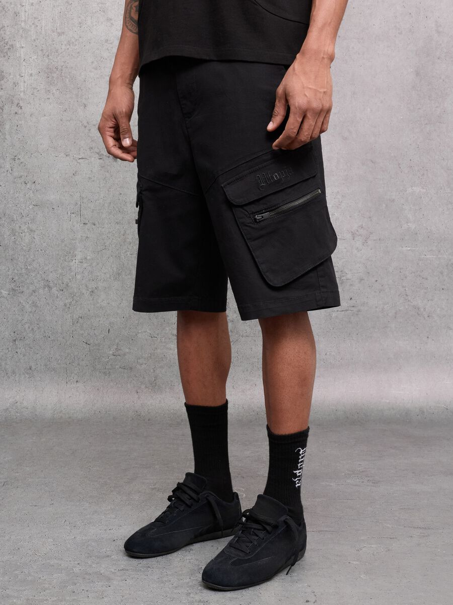 Black Cargo Shorts_1