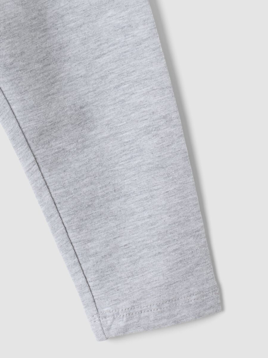 Graue Slim-Fit-Leggings aus Bio-Baumwollmix f&uuml;r Baby-M&auml;dchen_3