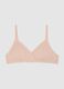 Girls' pink triangle cotton elastane bra_0