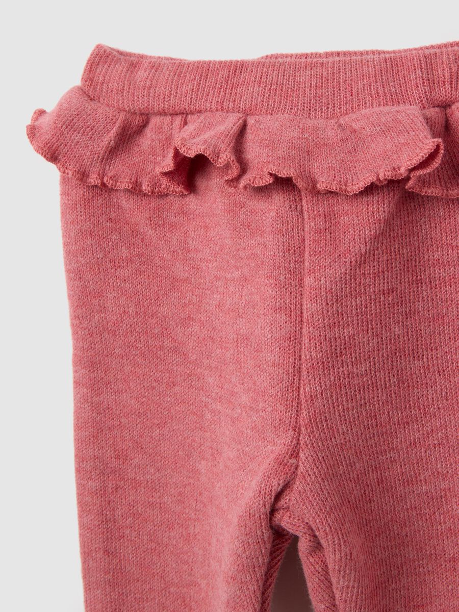 Baby Girl Pink Cotton Slim Fit Leggings_2