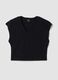 Blaues T-Shirt aus reiner Baumwolle mit V-Ausschnitt_4