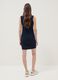 Blaues Midi-Kleid aus geripptem Stretch-Baumwollstoff_3