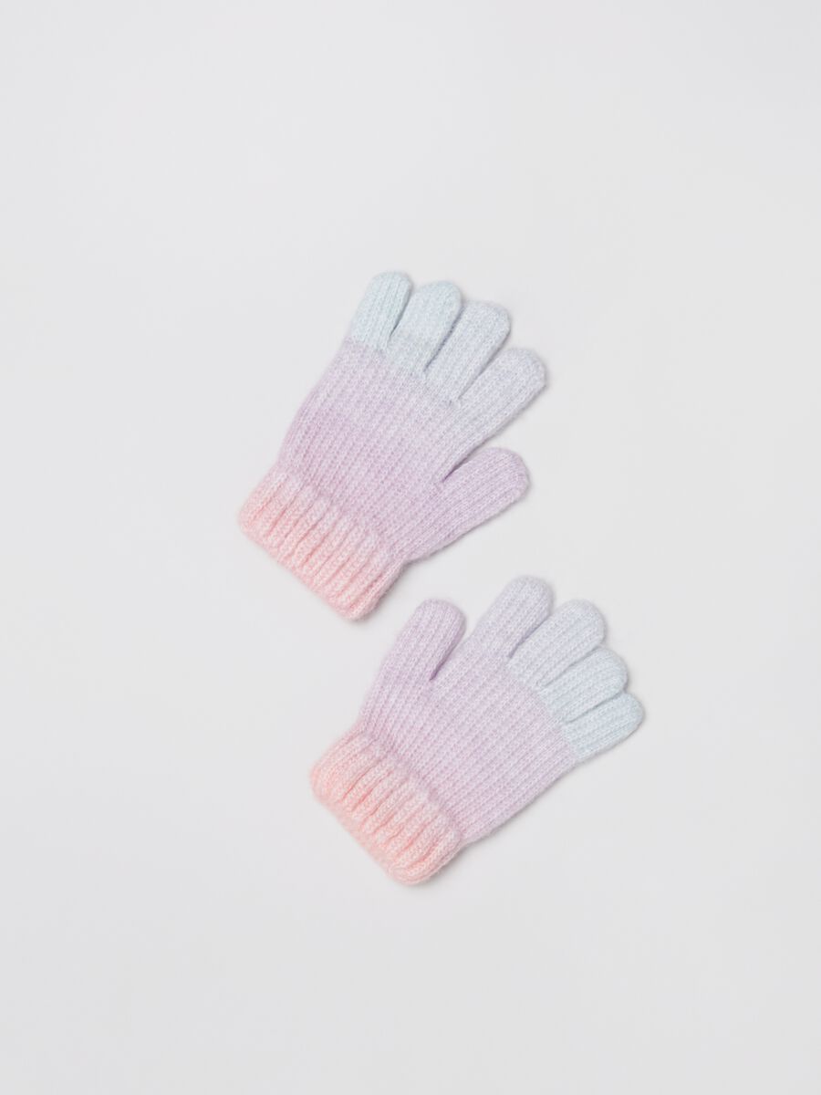 Gloves in degradé knit_1