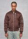 Brown Suede Bomber Jacket_0