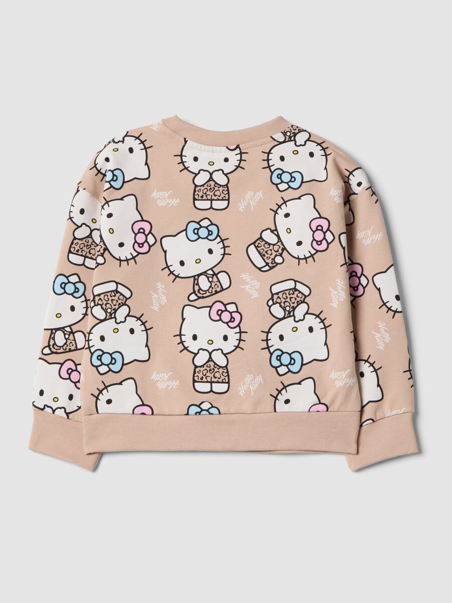 Felpa rosa in cotone elasticizzato con fantasia Hello Kitty per bambina_1