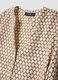 Wei&szlig;es Slim-Fit-Kleid aus reiner Seide mit Muster_1