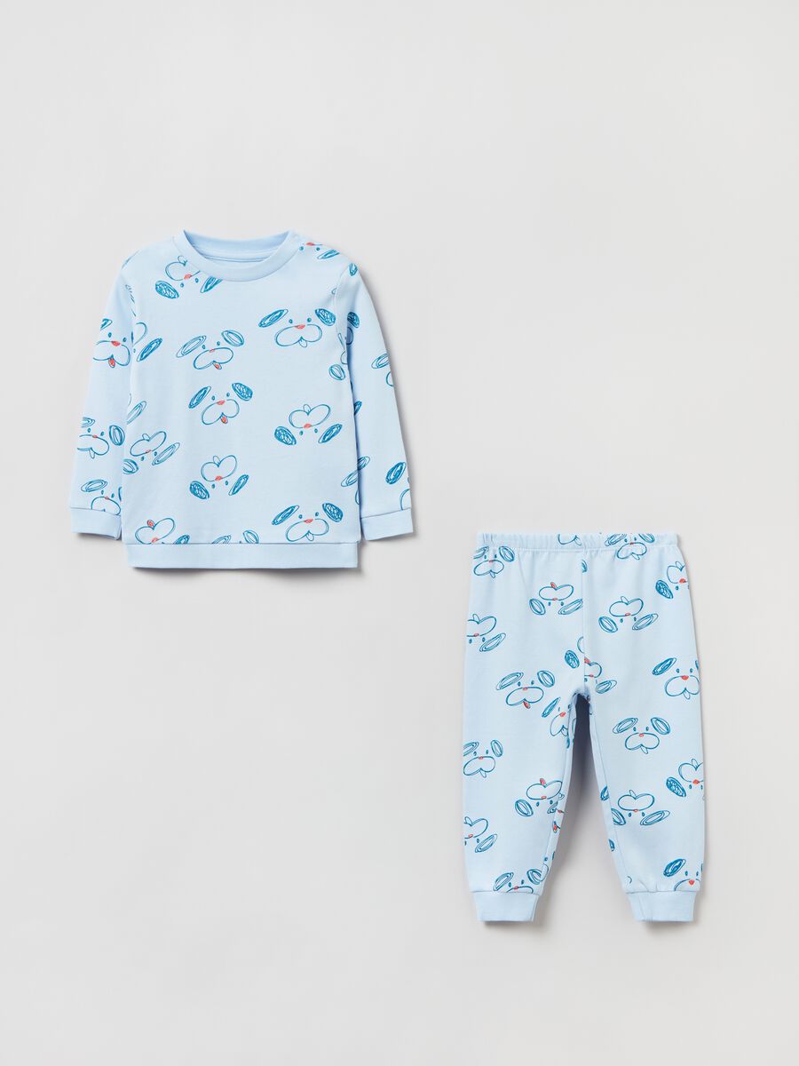 Pijama de algodón con estampado perritos_0