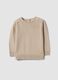 Maglia beige in misto cotone a girocollo per bimbo_0