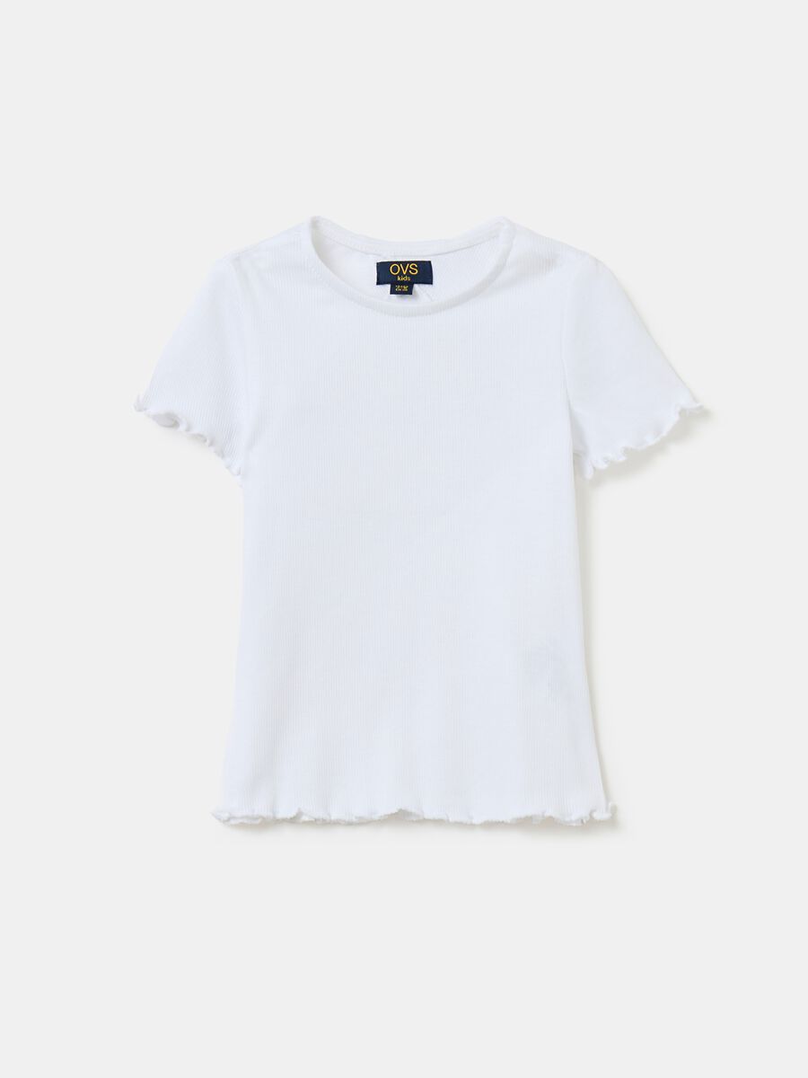 Ribbed T-shirt with opening_0