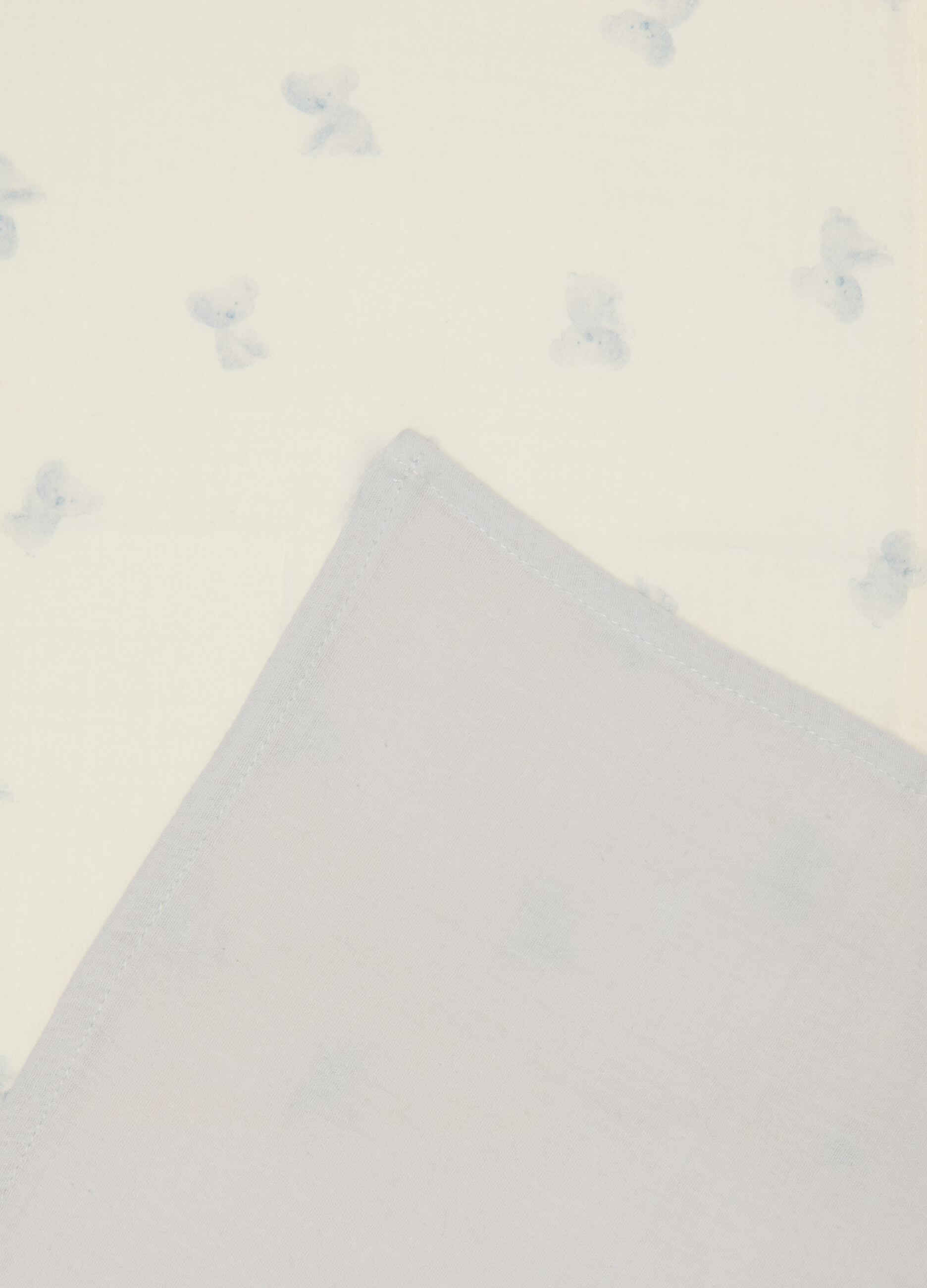 Two-pack of grey and white pure cotton muslin cloths for newborns