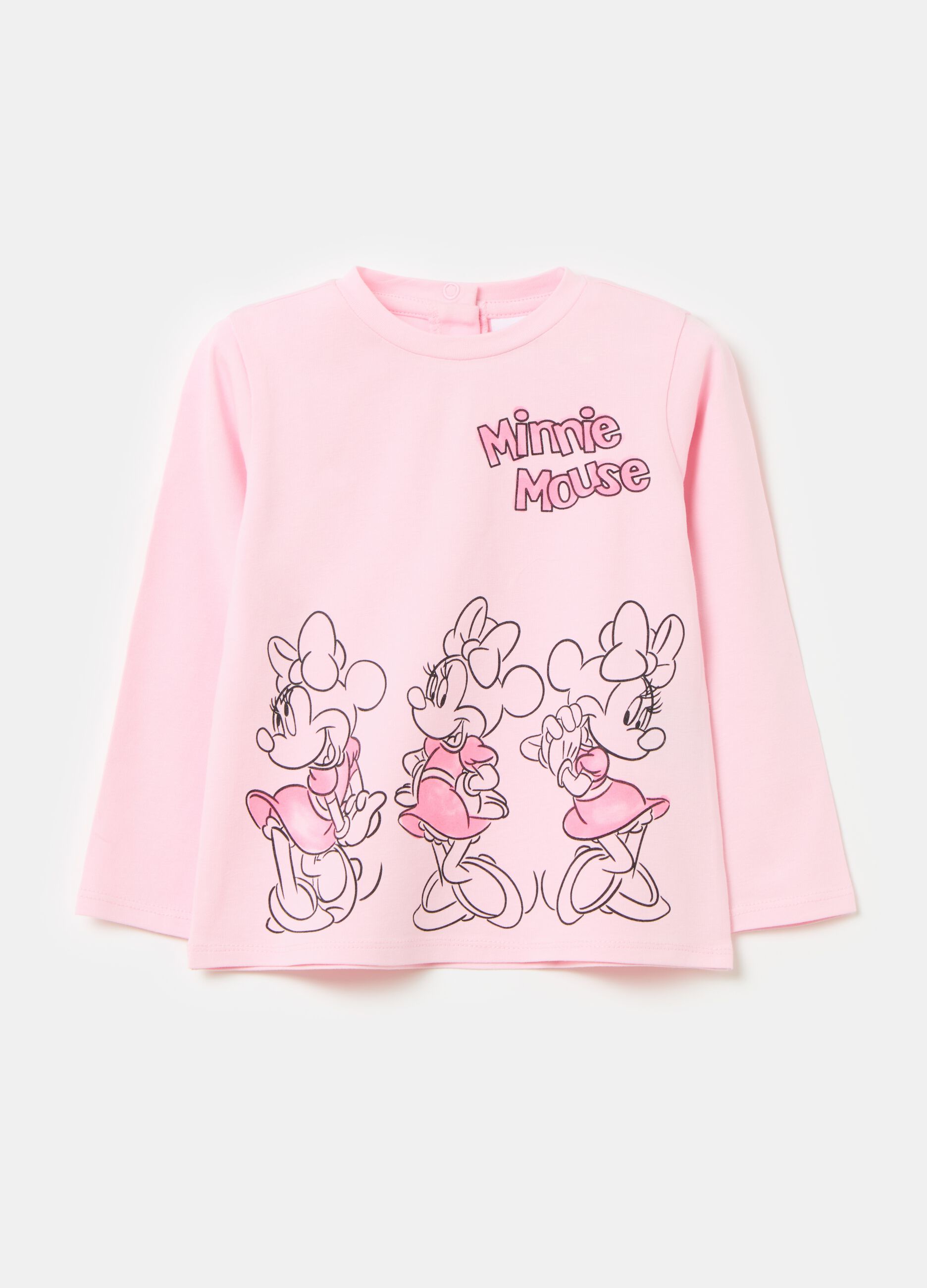 T-shirt with long sleeves and Minnie Mouse print