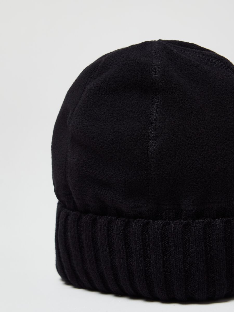 Fleece hat with turn-up_1