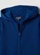 Sweatshirt azul com capuz para rapaz em algod&atilde;o org&acirc;nico, corte regular_6