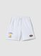 White pure cotton shorts with elasticated waist_3