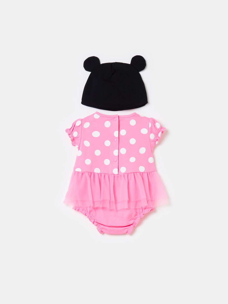 Bodysuit and hat set with Minnie Mouse print_1