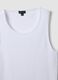 White fitted ribbed stretch-cotton tank top_1