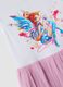Abito mini rosa e bianco in cotone elasticizzato con tulle per bambina regular fit_2