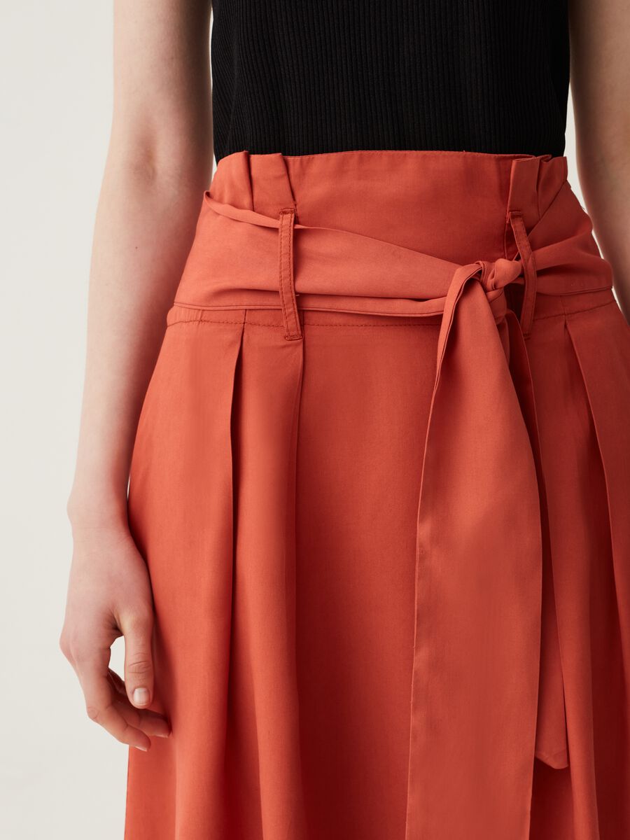 Midi skirt in Lyocell with belt_3