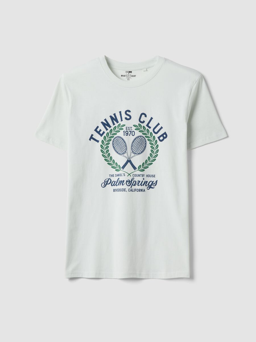 White printed pure cotton regular-fit T-shirt_4